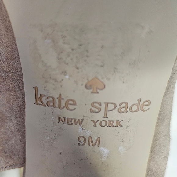 Kate Spade New York Womens Brown Suede Open Toe Heel Sandal Wit Gold Heel Size 9 - Picture 7 of 13